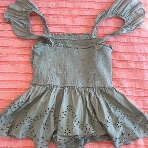 Ruffle Top Sage Green